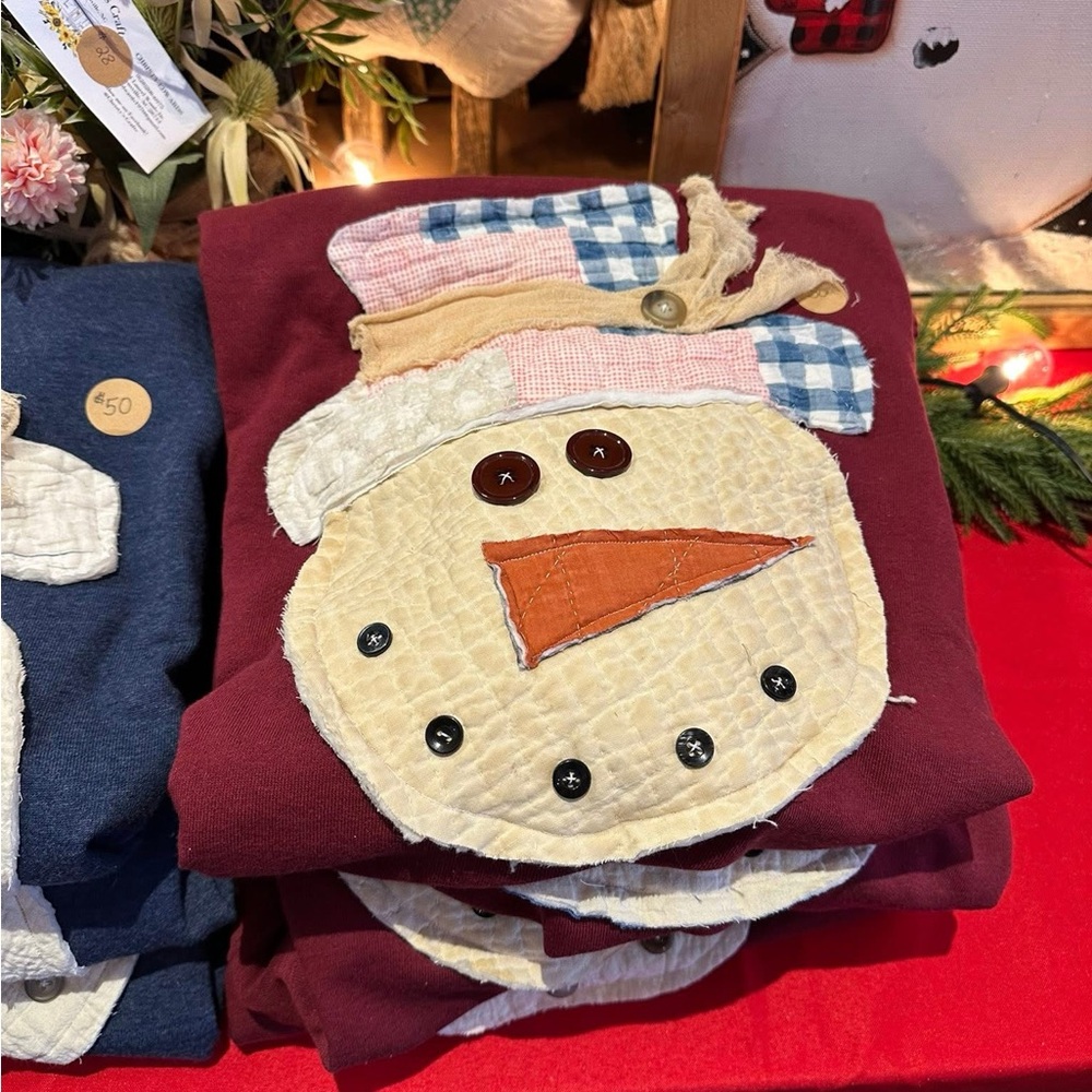 Burgundy Snowman Sweatshirt